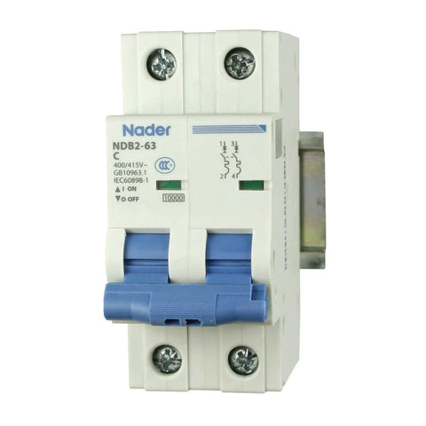 Ac Collection Terminations 2 Pole AC Heavy Duty Miniature Circuit Breaker