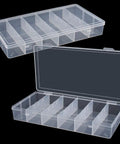 Clear See Through Plastic Storage Box 2 Pack Grab And Go Portable Organizer For Cosmetics Makeup Tools Jewelry Tackle Hardware