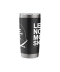 Front view of Stainless Steel Insulated Tumbler For Sailplane Pilots And Tow Crew Glider Fans featuring a sailplane design.