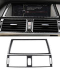 Dope Carbon Fiber Console Trim Kit With GPS Navigation And Air Vent Frame Cover For BMW X5 E70 2008 2013 And X6 E71 2009 2014