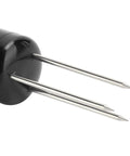 Close-up of stainless steel probes on Soil Tester Nutrient Meter with NPK Sensor for Garden Lawn Farm Indoor Outdoor Use Digital Soil Test Kit.