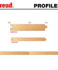 Diagram showing profiles of Beadboard Tongue and Groove Router Bit With One Half Inch Shank, Two Cutters for Joints in Wood