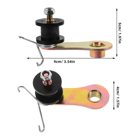 Universal Heavy Duty Chain Tensioner Kit With Black Metal Guide Roller Fits Dirt Bikes And Quads Ideal For Quick Easy Bike Repair And Transmission Maintenance To Keep Your Drive Chain Tight Without Using Any Tools For Awesome Off Road Riding Vibes, 9cm