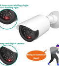 Two Pack Fake Security Camera Dome With LED Light Realistic Dummy CCTV Look For Indoor And Outdoor Use No Motorized Pan Includes Security Alert Stickers And Decals White Budget Friendly Easy Install For Home Or Office Security