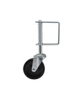 4 Inch Spring Loaded Gate Caster With Heavy Duty Swivel Wheel And Universal Mount, Adjustable Shock Absorbing Spring For Smooth Gate Movement