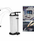 Slick Hand Pump For Quick Fluid Transfer! This 9L Manual Extraction Tool used for draining engine oil and fluids.