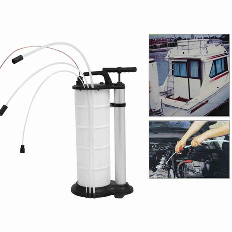 Slick Hand Pump For Quick Fluid Transfer! This 9L Manual Extraction Tool used for draining engine oil and fluids.