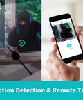 Outdoor Security Camera With WiFi Bullet 1080P HD Two Way Audio IP66 Waterproof detects motion via mobile app