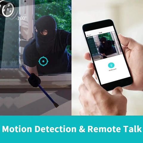 Outdoor Security Camera With WiFi Bullet 1080P HD Two Way Audio IP66 Waterproof detects motion via mobile app