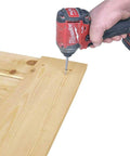 Installing Unfinished Interior Barn Door Slab DIY Kit With Solid Pine Core, 83.5 Inches Tall By 30 Inches Wide using screwdriver