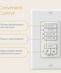 DecoFlex Wireless RTS Wall Switch 4 Channel Lets You Control Four Shades Blinds Curtains And Awnings With Battery Pre Installed
