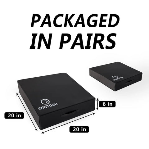 Deadlift Drop Pads Pair For Quiet Home Gym Lifts, Noise Reducing Heavy Duty Weightlifting Mats For Floor Protection, 20x20x6 Inch