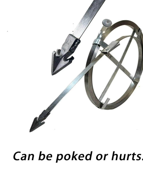 Heavy Duty Sewer Drain Snake With Extended Shaft for stubborn clogs, featuring steel tip and circular design for easy use.