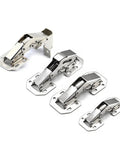 4 Piece DIY Cabinet Hinge Set For Face Frame Cabinets, 90 Degree Soft Close Hydraulic Door Hinges in stainless steel, 4 Inch Plus