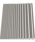 Stainless steel round rod set, 18 pcs, diameters 2.5–8 mm, 100 mm long