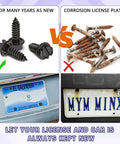 Top Shelf Stainless Steel License Plate Screws Black Bolts Kit For Car Tag Frame Holder Rust Proof Security Fasteners comparison image.