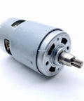 Super Tough Rs775 Electric Wrench With 18V High Power DC Motor, close-up of durable gray gearmotor with visible output shaft.