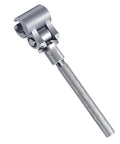 Adjustable Stainless Steel Door Hinge Wrench For Quick Sagging Doors Repair shown in silver with knurled grip handle