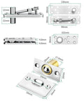 Beefy Heavy Duty Hidden Door Hinge Set For Wood Doors With 360 Degree Rotation Concealed Hardware Black Finish dimensions