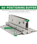 Two Pack Ball Bearing Butterfly Butt Self Closing Door Hinges Stainless Steel 5 Inch Adjustable For Wooden Interior Doors Spring Loaded Auto Close Smooth Operation Heavy Duty Mounting Ready positioned at 90 degrees with buffer feature.