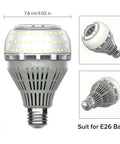 A21 LED Light Bulbs 2 Pack 250W Equivalent, 5000K Daylight White, 4000 Lumens, E26 Ceramic Technology, detailed view