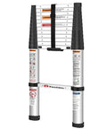 12.5 Foot Telescoping Ladder With One Button Retraction Aluminum Extendable Ladder Lightweight And Easy Fold Soft Close Design