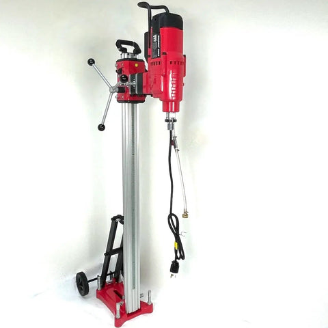 Tough As Nails 25 Inch Concrete Core Drill With 5000W Two Speed Diamond Coring Rig on a rolling cart with tilting stand.