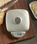 Digital Glass Top Kitchen Scale With 11 Lb Capacity And LCD Display, ultra accurate fast readout, easy to clean silver finish