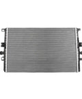 Heavy Duty Aluminum Battery Coolant Radiator Assembly For Tesla Model 3 And Model Y 2020 To 2023 front view with cooling fins and fittings.