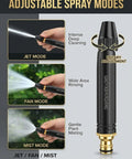 High Pressure Water Gun For Car Cleaning And Home Use Handheld Sprayer With Booster Nozzle and Hose, showing adjustable spray modes