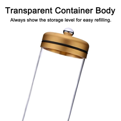 Hella Spacious Wall Mounted Coffee Bean Dispenser Round Sealed Acrylic Storage Bin For Cafe And Home Kitchen Sets showing transparent container body.