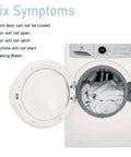 Washer Door Latch Replacement 5304505088 For Electrolux Frigidaire Brands DIY Ready Easy Install Fix Compatible With Kenmore Gibson Kelvinator Philco Tappan White Westinghouse front-load washer door
