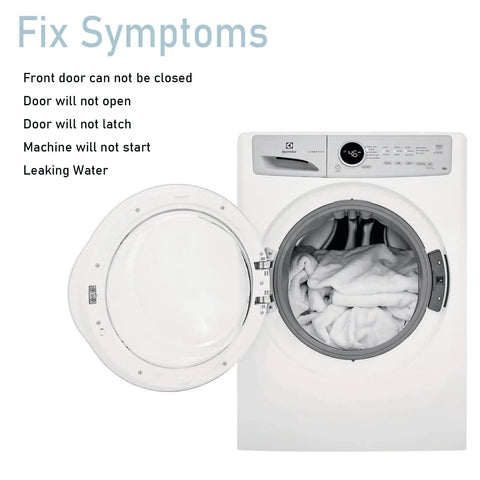 Washer Door Latch Replacement 5304505088 For Electrolux Frigidaire Brands DIY Ready Easy Install Fix Compatible With Kenmore Gibson Kelvinator Philco Tappan White Westinghouse front-load washer door