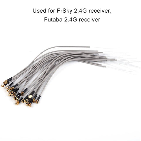 Bundle of 20 gray 2.4GHz Receiver Antennas for Multi-Port Drone RC Systems and Aircraft, Snug Fit 15cm, Durable ABS Construction