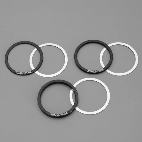 12 Piece 30Mm Bike Bottom Bracket Washer Set With Stainless Steel Shims And Aluminum Spacers for BB86 BB91 BB92 BB30 PF30