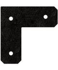 Black Powder Coated L Strap For 4x4 Posts ZMAX Galvanized 12 Gauge Steel Avant Collection corner bracket with three bolt holes