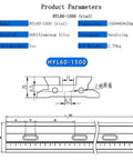 Premium X Axis Platform Precision Translation Stage For Optical Experiment Bench HYL60-1500 dimensions and specifications.