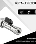 Garden Hose Shut Off Valve To Pressure Washer Adapter Three Quarter Inch GHT To One Quarter Inch Quick Connect metal design.