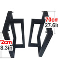 Heavy Duty Steel Table Legs Tough As Nails Industrial Powder Coated Frame For Desk Dining Coffee Table With Adjustable Rubber Feet Smooth Welded Joints Easy Peasy Assembly, showing dimensions 70cm and 72cm.