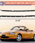 Left And Right Outer Door Window Molding Trim Weatherstrip Seal Belt For Mazda Miata 1990 2005 Replacement Parts NA01 58 810F NA01 59 810F Durable Weather Sealing, shown with Mazda Miata model