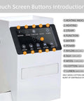 Touch screen control panel for Commercial Grade Rotary Steam Iron With Massive 36 Inch Roller And Continuous Steam Generator.