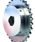 Heavy Duty No 80 Roller Chain Sprocket With 1 Inch Pitch Finished Bore and Tough Hardened Steel Teeth for Single Strand ANSI Chains, 30 Tooth Gear