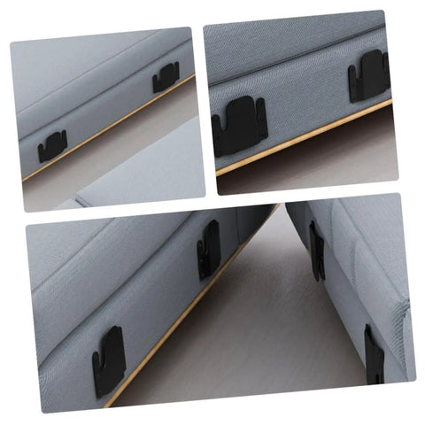 Heavy Duty 4 Piece Iron Sectional Sofa Connectors, No Sweat Install Couch Joint Brackets, Durable Furniture Hardware That Snaps Into Place For All Day Lounge Comfort