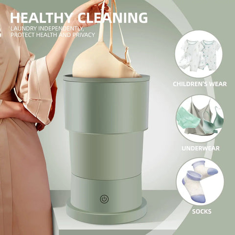 Foldable Mini Washer For Baby Clothes And Small Items, Portable Space Saving Washing Machine for underwear, lightweight design