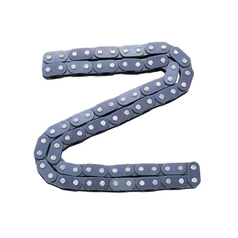 Heavy Duty T8F 8mm Drive Chain 74 Links for Razor Electric Dirt Quad 500 shown in a zigzag shape