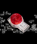 Grab This 100 Pc Data Phone Wire Butt Kit With Y Type 3 Port Connectors For Super Fast Crimping On Telephone And Data Cables Perfect For Gadget Geeks, red insulated splice connector with 100 metal crimp sleeves