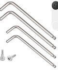 Doorbell Screwdriver Replacement Kit With L Shaped Bit And Security Mounting Screws For Nest Wired Doorbell Gen 3 And Gen 2, Easy Install Tool Set, 4 Pack Includes Replacement Screws And Handy Key Tool, showing L-shaped bits and screws