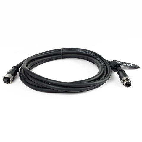 M12 A Coded 12 Pin Male To Female Shielded Signal Cable For Cognex Camera Industrial Ethernet I O Extension RS232 Cable 5m 16.4ft coiled view