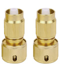 Rustproof 2Pcs Aluminum Garden Tap Hose Connectors And Faucet Adapter Kit For Heavy Duty Watering, Car Washing, And Leak-Free Outdoor Hoses That Are Totally Sick Of Dying, gold