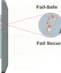 Electric Strike Lock 12V DC for access control doors with fail-safe or fail-secure mode diagram
